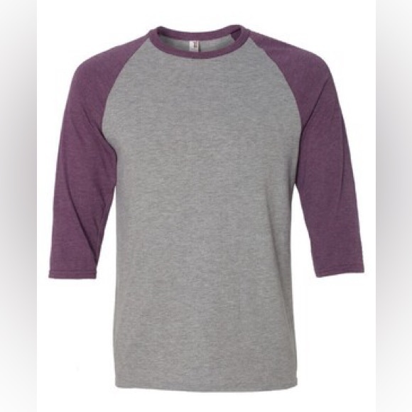 NWOT Anvil Triblend Raglan Three-Quarter Sleeve T-Shirt. Baseball tee medium - Picture 1 of 3